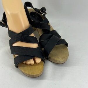 Two Lips Black Strappy Sandals